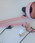 Vintage Architect Desk Lamp / Mid Century Modern / Pop Art / Rare Pink Table Light from 80's
