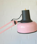 Vintage Architect Desk Lamp / Mid Century Modern / Pop Art / Rare Pink Table Light from 80's
