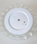 Vintage Murano Glass Sconce: Pearl Glass Wall Lamp / Handmade Flush Mount, Made in Italy