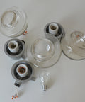 Mushroom Lamps / Set of 3 / Vintage Wall Lamp / Ceiling Light / Industrial Sconces