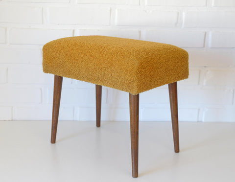 Vintage Space Age Stool: Mid Century Ottoman, Yugoslavia 1960s