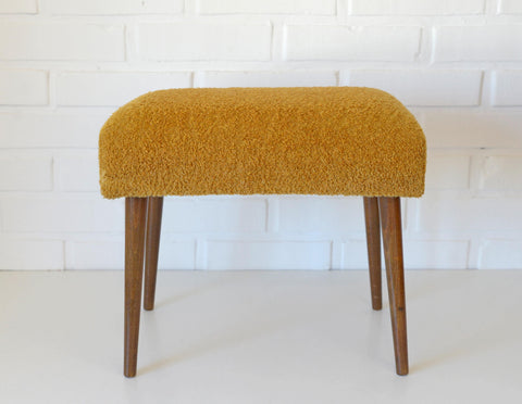 Vintage Space Age Stool: Mid Century Ottoman, Yugoslavia 1960s