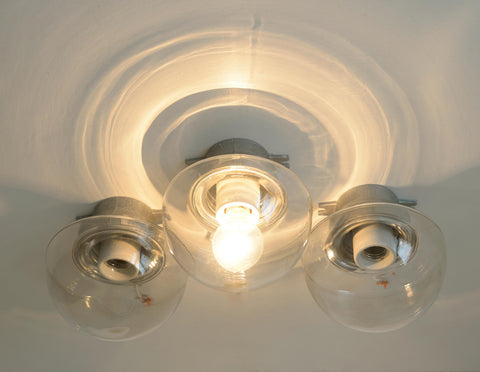 Mushroom Lamps / Set of 3 / Vintage Wall Lamp / Ceiling Light / Industrial Sconces