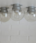 Mushroom Lamps / Set of 3 / Vintage Wall Lamp / Ceiling Light / Industrial Sconces