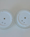 Set of 2 Vintage Hand Blown Ice Glass Wall Sconce / Pair of Flush Mount Ceiling Light