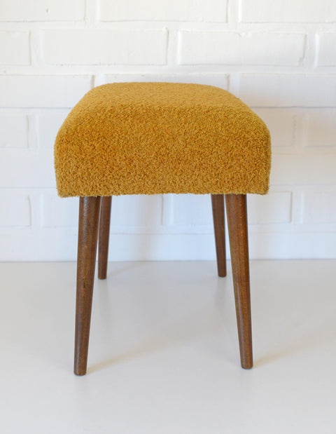 Vintage Space Age Stool: Mid Century Ottoman, Yugoslavia 1960s