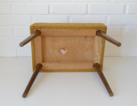 Vintage Space Age Stool: Mid Century Ottoman, Yugoslavia 1960s