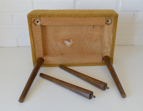 Vintage Space Age Stool: Mid Century Ottoman, Yugoslavia 1960s
