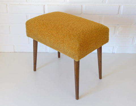 Vintage Space Age Stool: Mid Century Ottoman, Yugoslavia 1960s