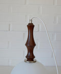 Vintage Pendant Lights / Set of 3 / Redesign Wood and Glass Hanging Bar Lamps