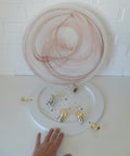 Set of 2 Vintage Murano Glass Sconce / Flush Mount Lights / Made in Italy