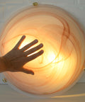 Set of 2 Vintage Murano Glass Sconce / Flush Mount Lights / Made in Italy
