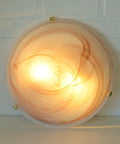 Set of 2 Vintage Murano Glass Sconce / Flush Mount Lights / Made in Italy