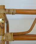 Set of 2 Vintage Bamboo Shelves / Rattan Wall- Mount Shelf / Wall Hanging Rack 1970s