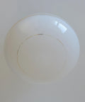Redesign Art Deco Semi Flush Mount Sconce: Hand-Blown White Glass & Gold