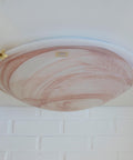 Set of 2 Vintage Murano Glass Sconce / Flush Mount Lights / Made in Italy