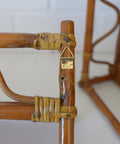 Set of 2 Vintage Bamboo Shelves / Rattan Wall- Mount Shelf / Wall Hanging Rack 1970s