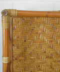Set of 2 Vintage Bamboo Shelves / Rattan Wall- Mount Shelf / Wall Hanging Rack 1970s