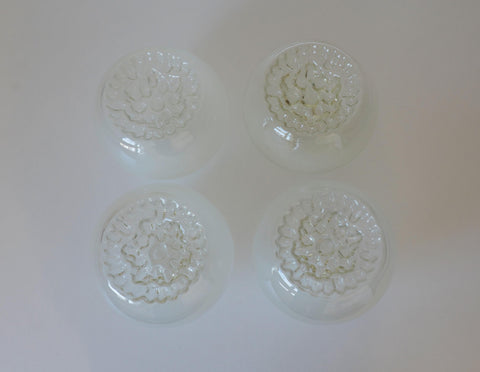 Set of 4 Vintage Italian Art Glass Lamp Shades | Murano Style Hand Blown Glass Globes | MCM Lighting Replacement Shades | 17 cm