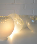 Set of 4 Vintage Italian Art Glass Lamp Shades | Murano Style Hand Blown Glass Globes | MCM Lighting Replacement Shades | 17 cm