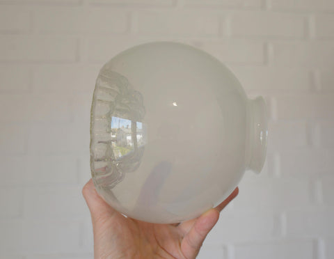 Set of 4 Vintage Italian Art Glass Lamp Shades | Murano Style Hand Blown Glass Globes | MCM Lighting Replacement Shades | 17 cm