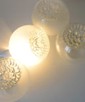 Set of 4 Vintage Italian Art Glass Lamp Shades | Murano Style Hand Blown Glass Globes | MCM Lighting Replacement Shades | 17 cm