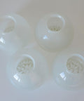 Set of 4 Vintage Italian Art Glass Lamp Shades | Murano Style Hand Blown Glass Globes | MCM Lighting Replacement Shades | 17 cm
