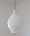 Vintage Milk Glass Pendant Lamp: Mid-Century Modern Scandinavian Lighting
