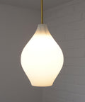 Vintage Milk Glass Pendant Lamp: Mid-Century Modern Scandinavian Lighting