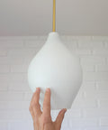 Vintage Milk Glass Pendant Lamp: Mid-Century Modern Scandinavian Lighting