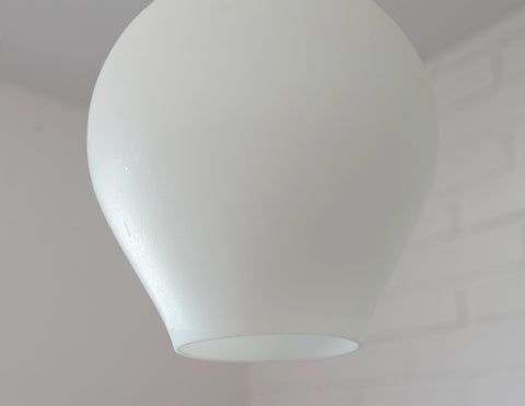 Vintage Milk Glass Pendant Lamp: Mid-Century Modern Scandinavian Lighting