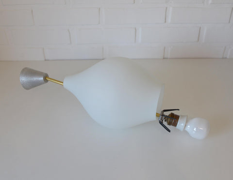 Vintage Milk Glass Pendant Lamp: Mid-Century Modern Scandinavian Lighting
