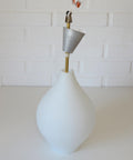 Vintage Milk Glass Pendant Lamp: Mid-Century Modern Scandinavian Lighting