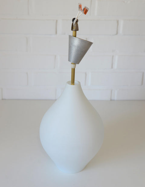 Vintage Milk Glass Pendant Lamp: Mid-Century Modern Scandinavian Lighting