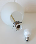 Vintage Milk Glass Pendant Lamp: Mid-Century Modern Scandinavian Lighting