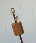 Vintage Rustic Mid Century Chandelier Pendant Light – Solid Oak & Textured Glass Shades – Yugoslavia 1960s/70s