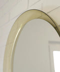 Space Age Guzzini Meblo Round Mirror – Mid Century Modern Smoked Acrylic Yugoslavia