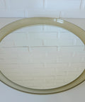 Space Age Guzzini Meblo Round Mirror – Mid Century Modern Smoked Acrylic Yugoslavia