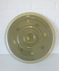 Space Age Guzzini Meblo Round Mirror – Mid Century Modern Smoked Acrylic Yugoslavia