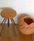 Vintage Industrial School Stool / Adjustable Swivel Metal Stool / Made in Yugoslavia 1970's