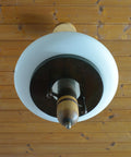 Vintage Lantern Pendant Light | Mid Century Opaline Glass Chandelier | Rewired Yugoslavian Hanging Lamp | Rustic Colonial