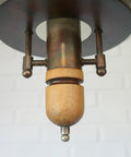 Vintage Lantern Pendant Light | Mid Century Opaline Glass Chandelier | Rewired Yugoslavian Hanging Lamp | Rustic Colonial