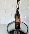 Vintage Lantern Pendant Light | Mid Century Opaline Glass Chandelier | Rewired Yugoslavian Hanging Lamp | Rustic Colonial