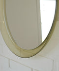 Space Age Guzzini Meblo Round Mirror – Mid Century Modern Smoked Acrylic Yugoslavia