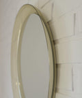 Space Age Guzzini Meblo Round Mirror – Mid Century Modern Smoked Acrylic Yugoslavia