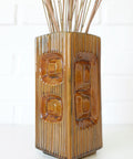 Vintage KIL Ceramic Flower Vase, 1970s Slovenia Yugoslavia, Mid Century Modern Retro Brown Pottery Vase