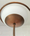 Vintage Copper Pendant Light with Milky Glass Globes – Mid Century Hanging Lamp