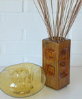 Vintage KIL Ceramic Flower Vase, 1970s Slovenia Yugoslavia, Mid Century Modern Retro Brown Pottery Vase