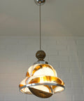 Vintage Murano Style Pendant Light | Hand-Blown Opaline Glass | Mazzega Style | Mid-Century Modern | Restored Yugoslav Chandelier