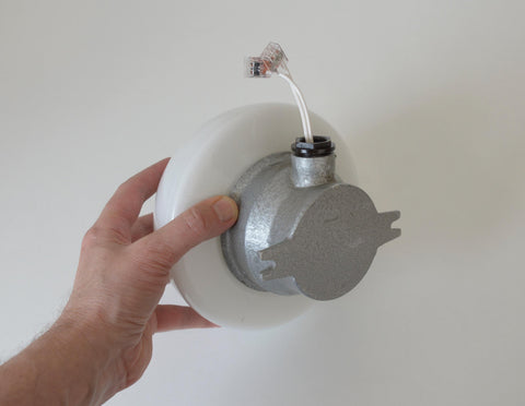 Mushroom Lamp / Vintage Wall Lamp / Ceiling Light / Industrial Sconce / White Opaline Glass Flush Mount